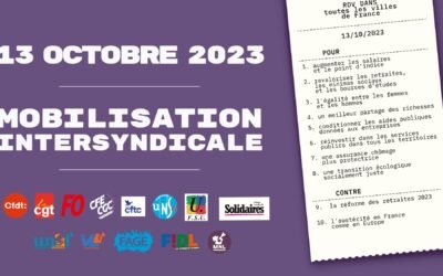 Journée intersyndicale de mobilisations le 13 octobre